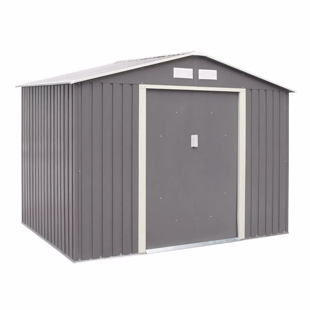 Rowlinsons Trentvale Metal Apex Steel Shed in Grey, W: 261 cm, D: 181 cm, H: 198 cm – 4
