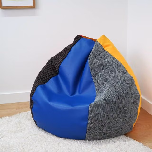 rucomfy Sensory Adult Bean Bag Chair in Multicolour Fabric – 1