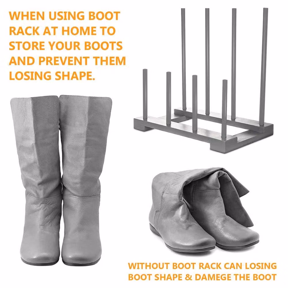 PAWNORA 2-in-1 Waterproof Boot Storage Organiser Holder for Indoor and Outdoor Use, Grey – 2