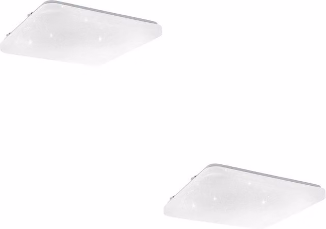 Loops 2 Pack White Square LED Ceiling Light for Bathroom and Indoor Use