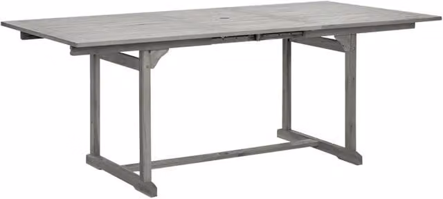 Berkfield Home Garden Dining Table in Grey Solid Acacia Wood W/D/H: 150 x 100 x 75 cm – 1