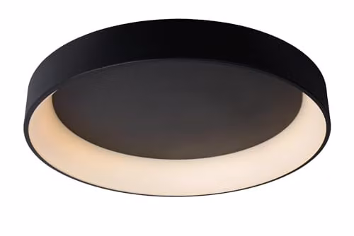 Lucide Talowe LED Flush Ceiling Light, Black, Diameter: 80 cm – 1