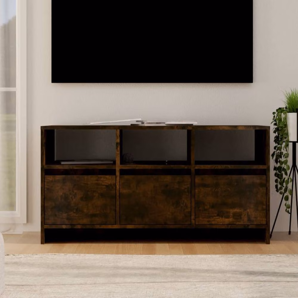 Berkfield Home Modern Smoked Oak TV Cabinet in Brown, W: 102 cm, D: 37.5 cm, H: 52.5 cm – 2