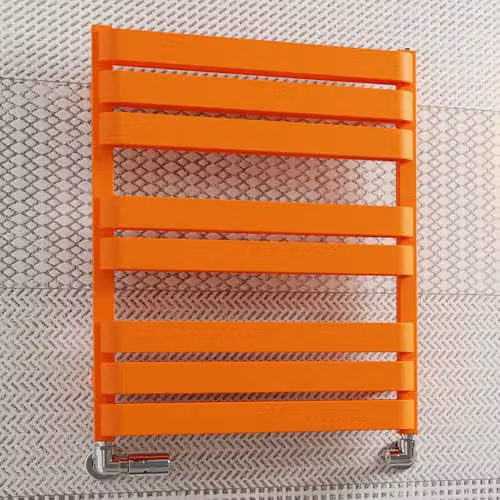 Terma Steel Towel Rail in Matt Orange, H 65.5 cm x W 50.0 cm – 1