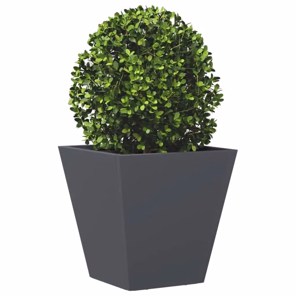 Berkfield Home Steel Garden Planter Tub in Anthracite and Black, W/D/H: 30 x 30 x 30 cm – 3