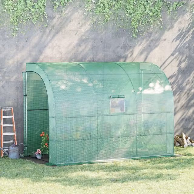Outsunny Green Outdoor Walk-In Greenhouse for Vegetable Gardens