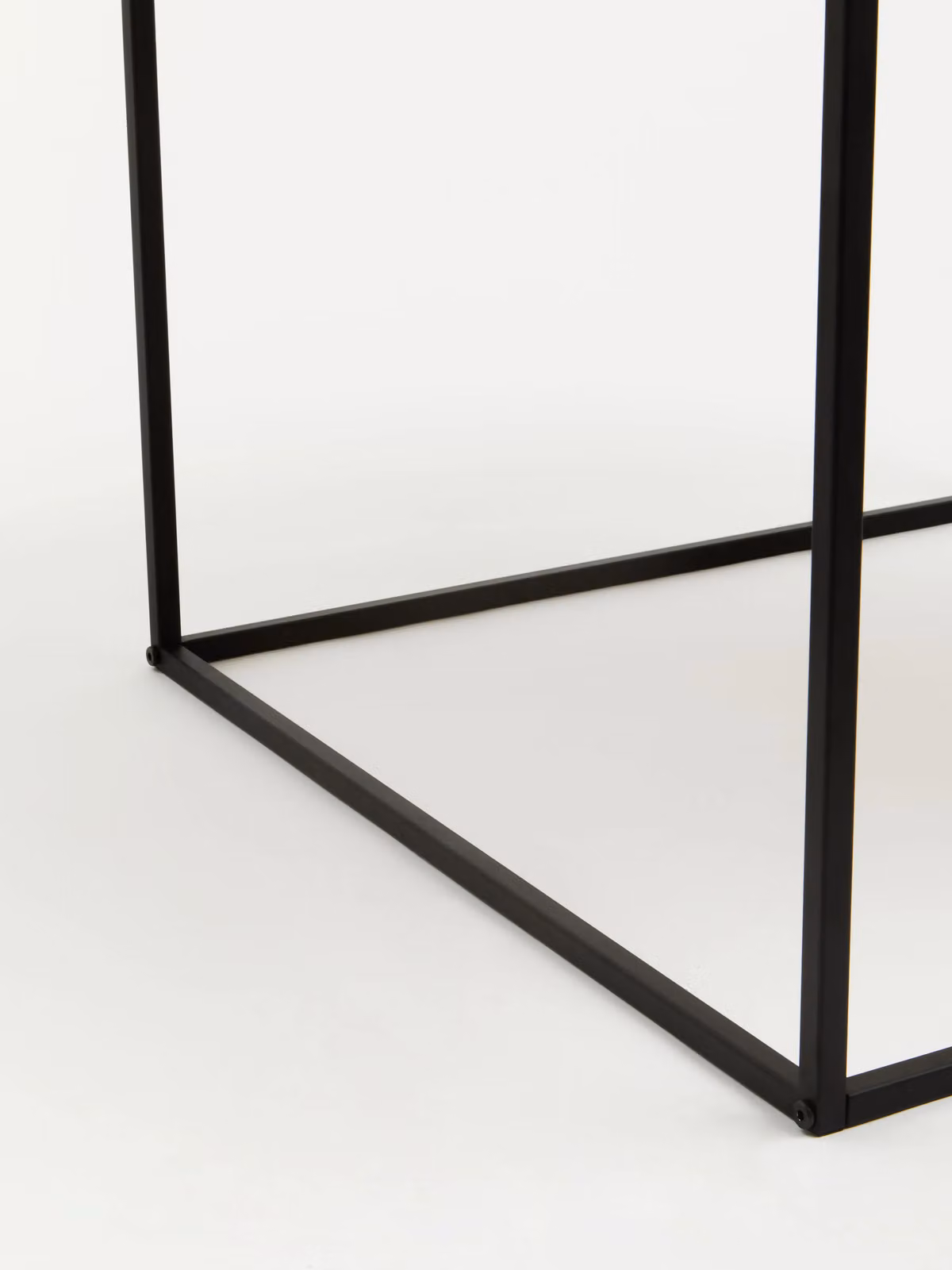 Orsina Modern Square Rattan and Metal Coffee Table, Black, W/D/H: 60 x 60 x 45 cm – 4