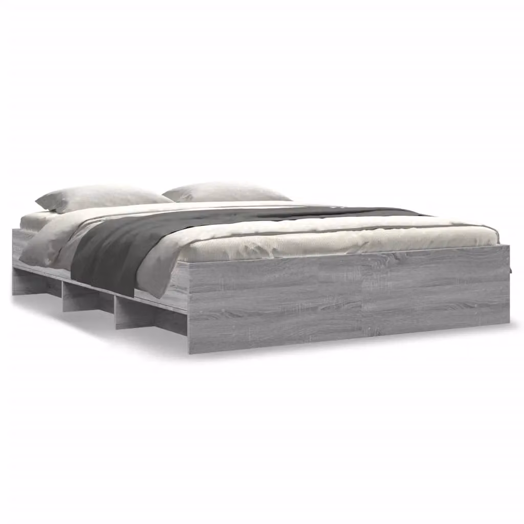 Berkfield Home King Size Bed Frame in Grey Sonoma, W/D/H: 150 x 200 cm – 2