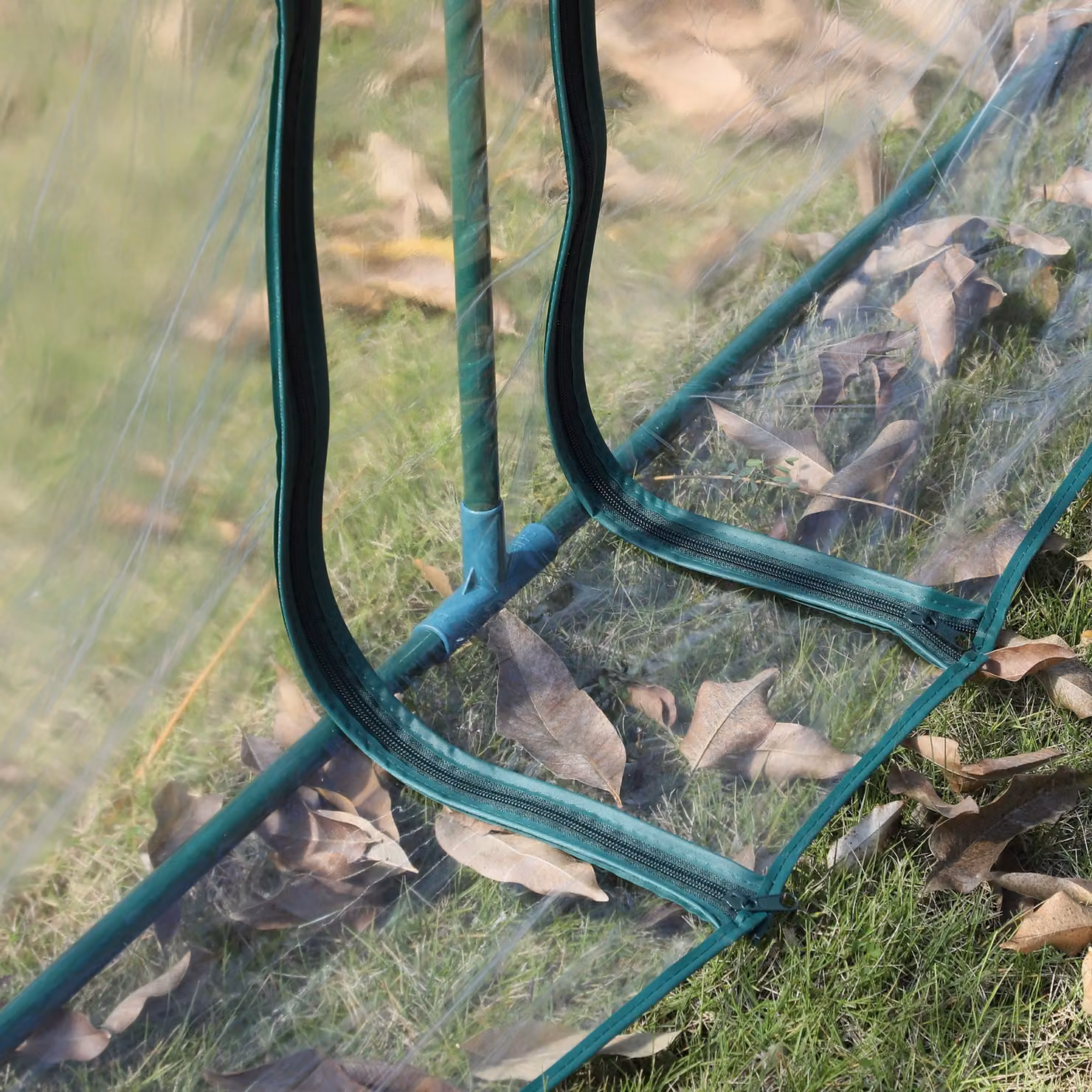 Outsunny Portable Small Greenhouse with Steel Frame and PVC Tunnel, W: 100 cm, H: 80 cm, D: 350 cm – 5