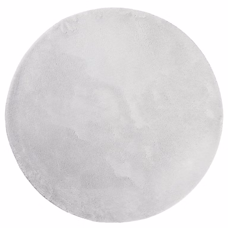 Berkfield Home HUARTE Round Short Pile Washable Grey Rug, Diameter: 120 cm