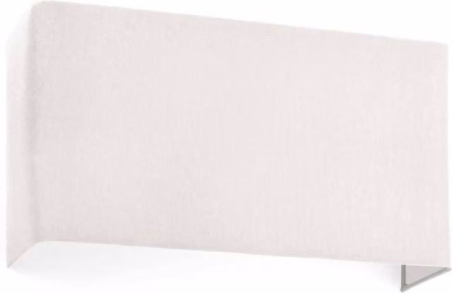 Faro Modern Rectangular Fabric Wall Light in Beige and Yellow, W/D/H: 10.5 x 10.5 x 10.5 cm
