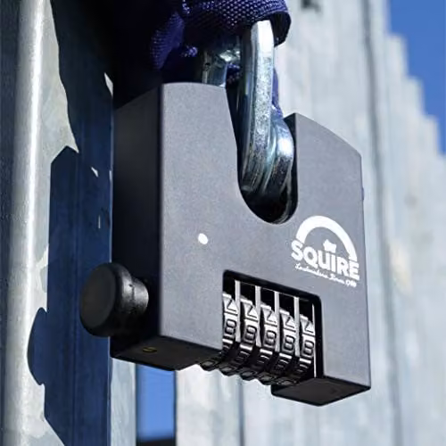 Squire SHCB75 Henry SHCB High Security Recodable 5 Wheel Combination Block Lock, Black, W: 1.9 cm, L: 7.5 cm – 3
