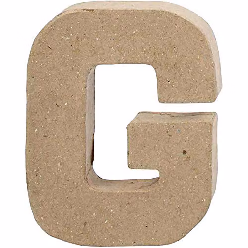 Creativ Company Create Craft Letter Small, Beige Concrete, Height: 10 cm