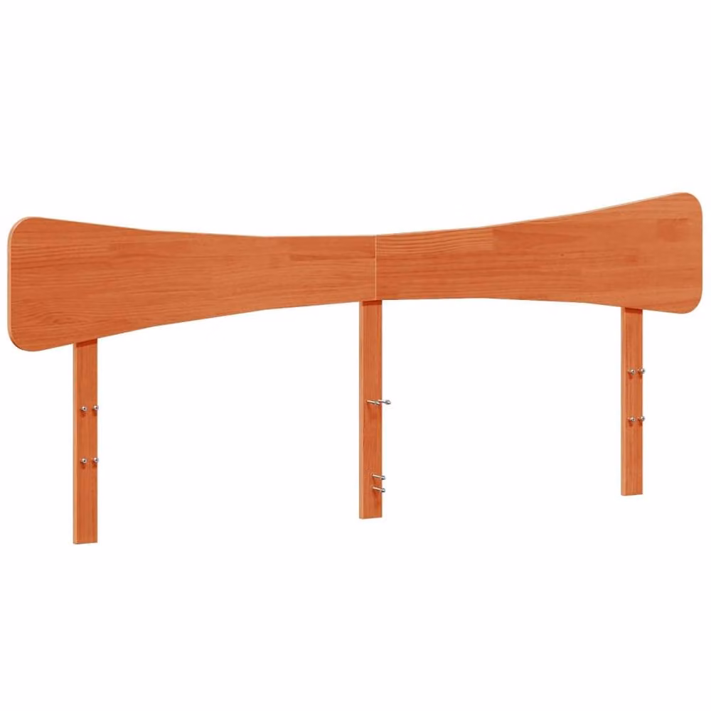 Berkfield Home Solid Pine Wood Headboard in Waxed Brown, 200 cm – 3