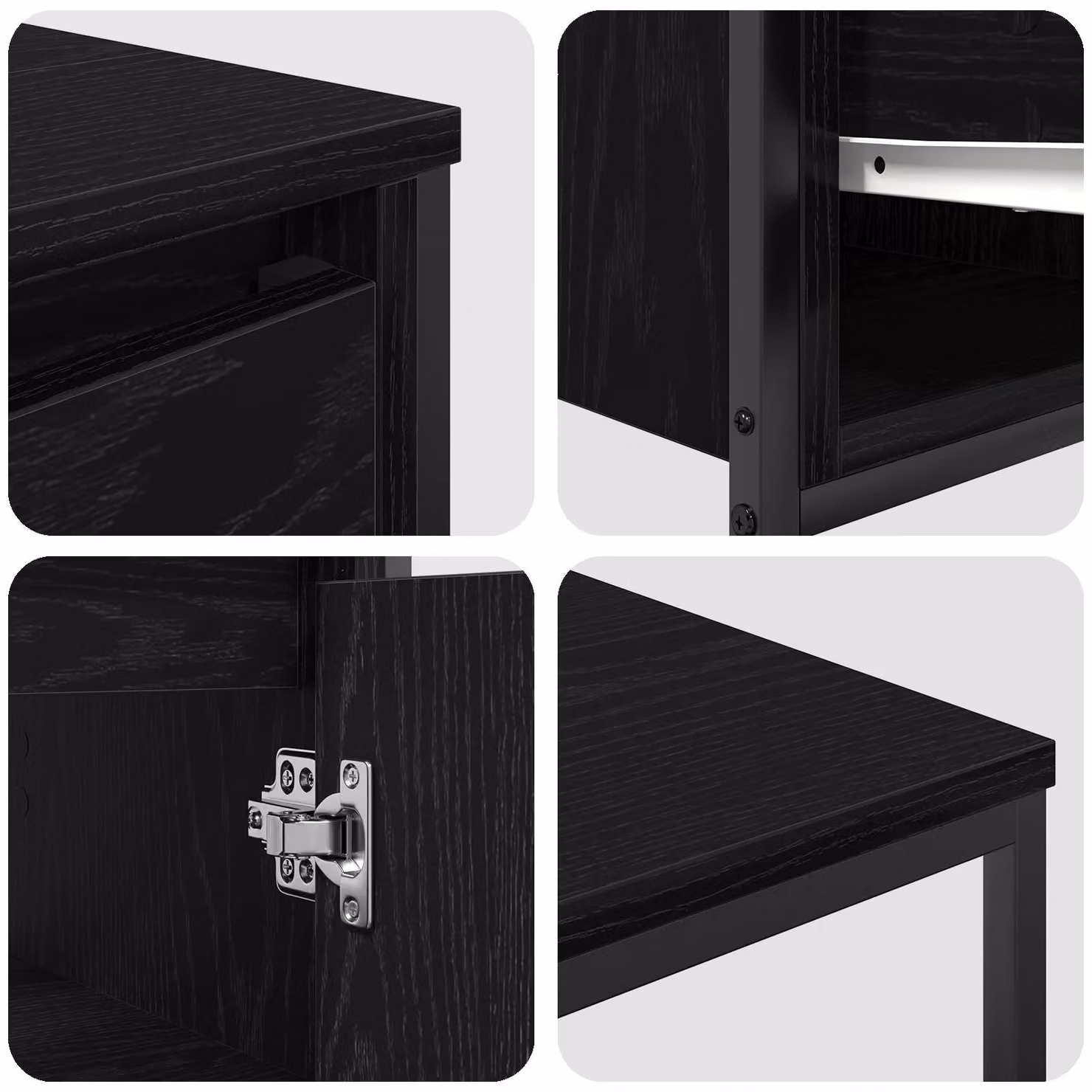 Berkfield Home Modern Black Oak Bathroom Vanity Unit Set of 2, W/D/H: 165 x 90 x 36 cm – 3