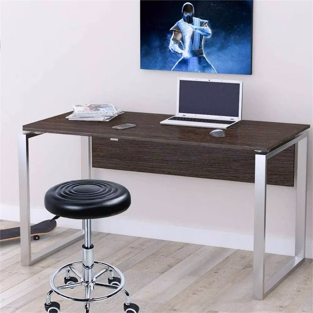 VOGREX Black Adjustable Vanity Chair with Castors and Synthetic Leather Finish – 5