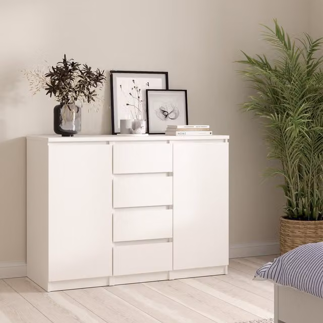 Furniture To Go Naia 2 Door Modern Sideboard in White