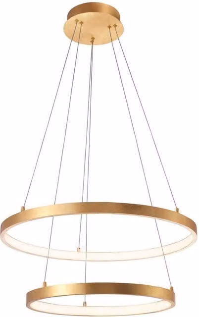 Netlighting Leon Adjustable LED Pendant Light in Gold/Brass Aluminium with 3900Lm and 3000K Warm White Light