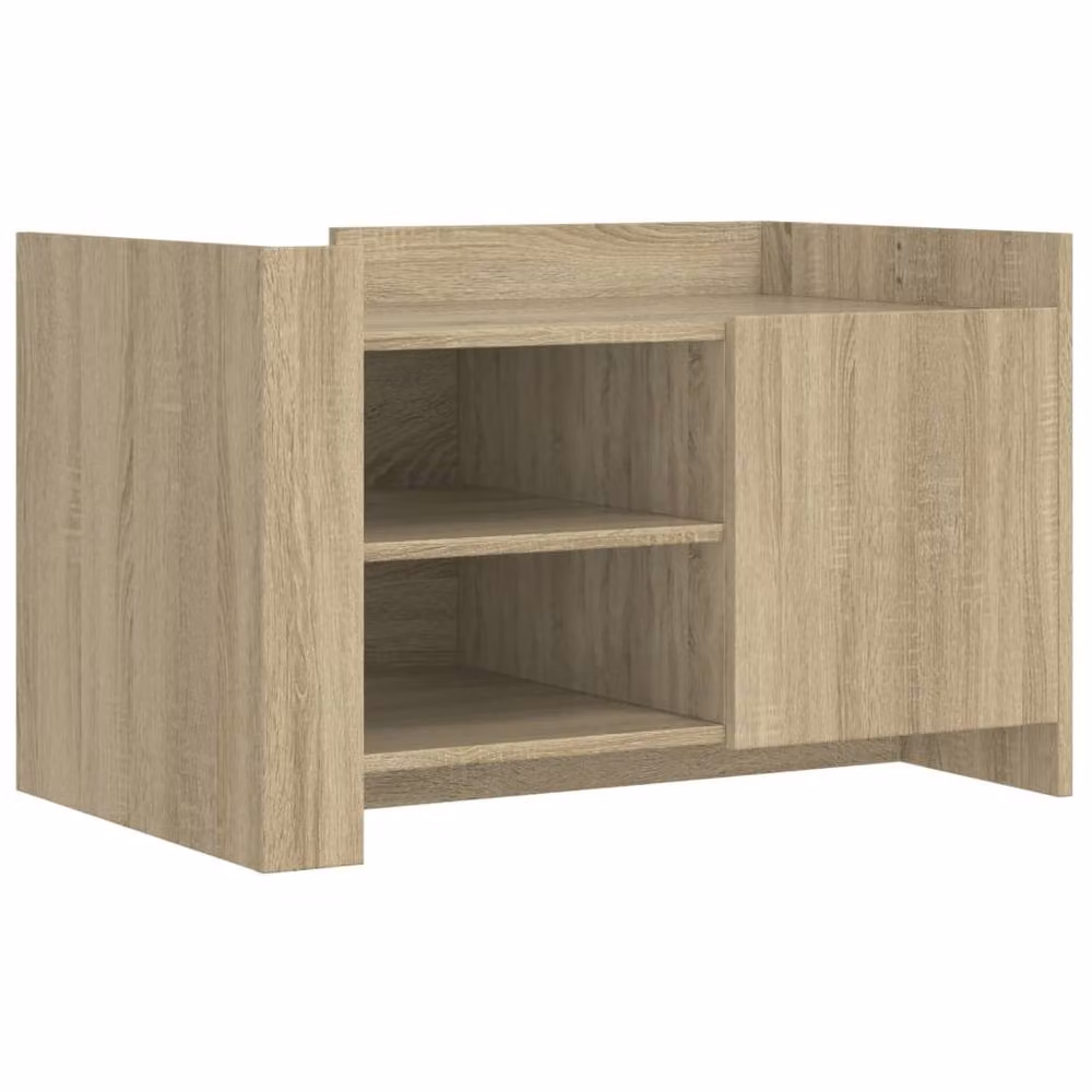 Berkfield Home Sonoma Oak Coffee Table in Beige, W/D/H: 80 x 50 x 50 cm – 2