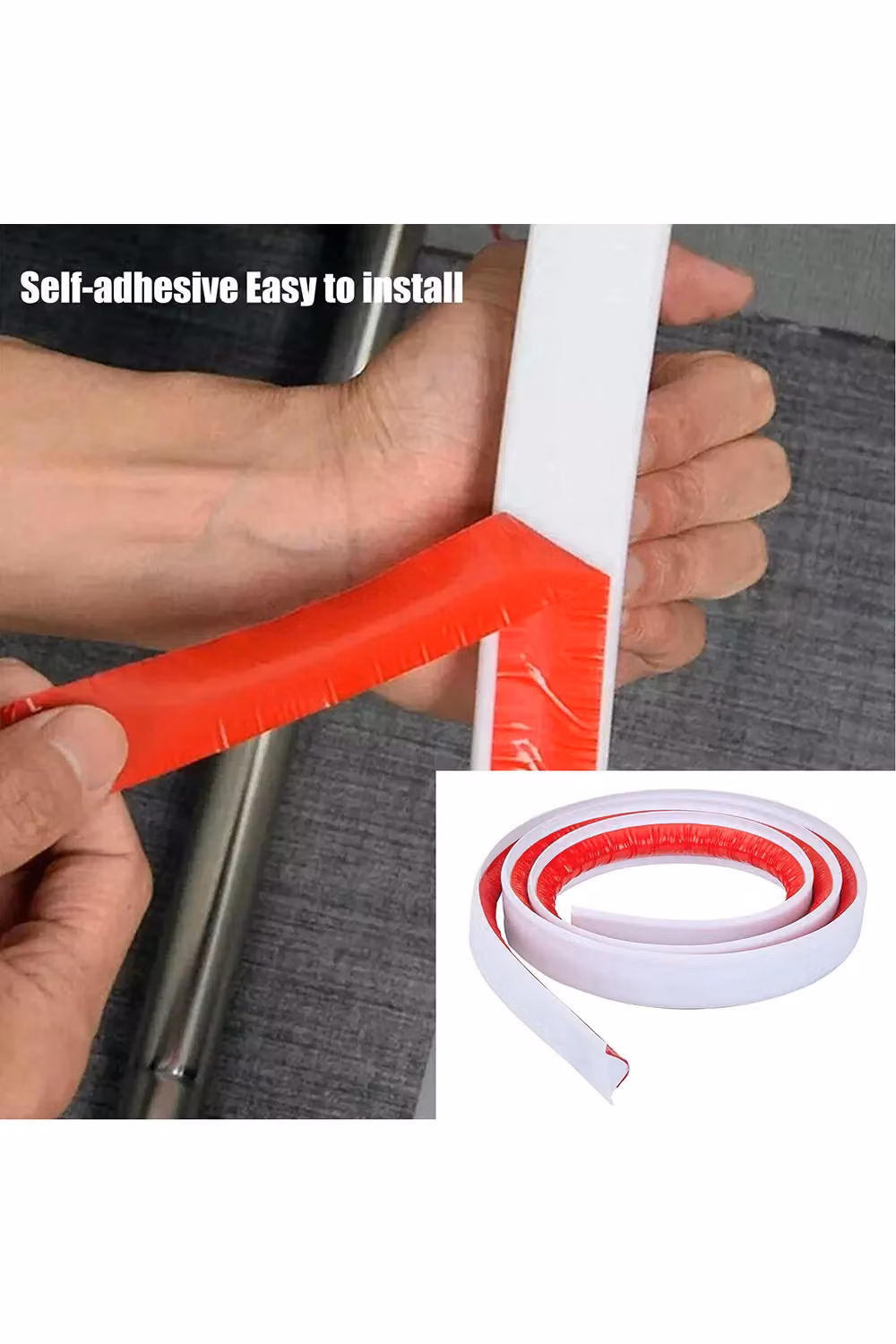 Living and Home 3m Flexible Self-Adhesive PVC Inner Corner Wall Moulding Trim in White – 3