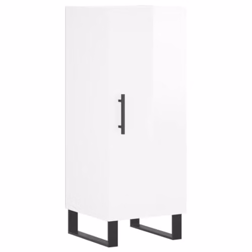 vidaXL Modern High Gloss White Sideboard in Engineered Wood W/D/H: 34.5 x 34.0 x 90.0 cm