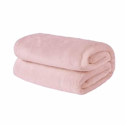OHS Fluffy Pink Fleece Throw Blanket, W/D/H: 200 x 240 cm – 1