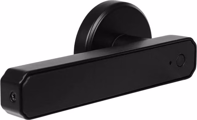 NESTLUNE Smart Biometric Door Lock in Black, Zinc Alloy, W: 520 mm, H: 10000 mm, D: 6.5 mm