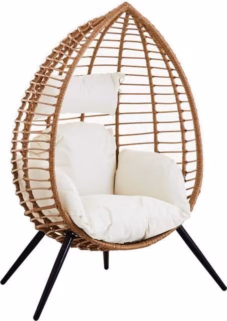 Orsina Modern Rattan Effect Chair in Brown, Cream or Black