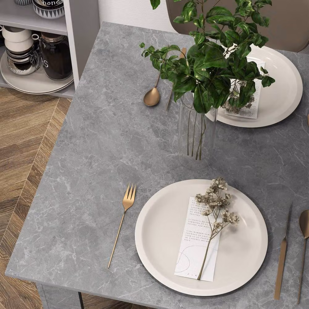 Wyld Haus Kava Square Dining Table, Grey, W/D/H: 80 x 80 x 76 cm – 7