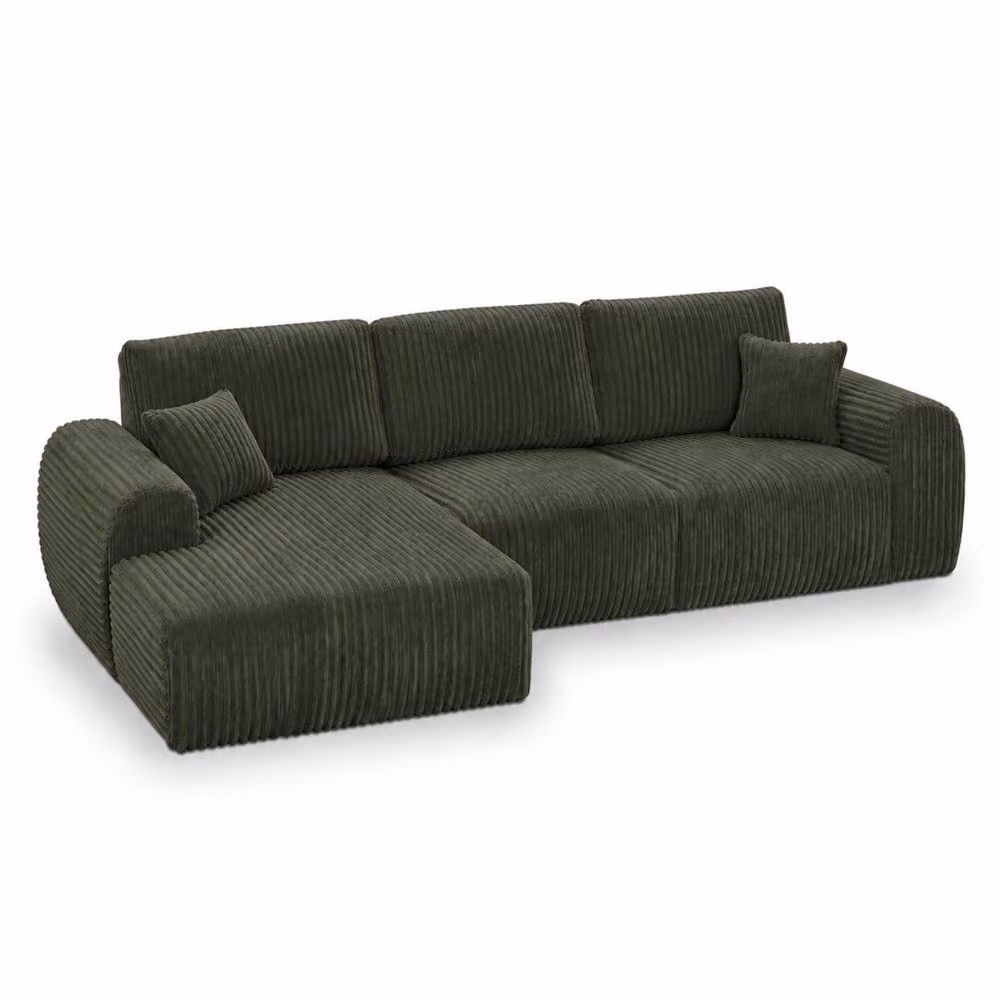 Snug Furniture Birmingham Ltd Sereno Jumbo Cord Left Hand Facing Fullback Sofa in Khaki – 2