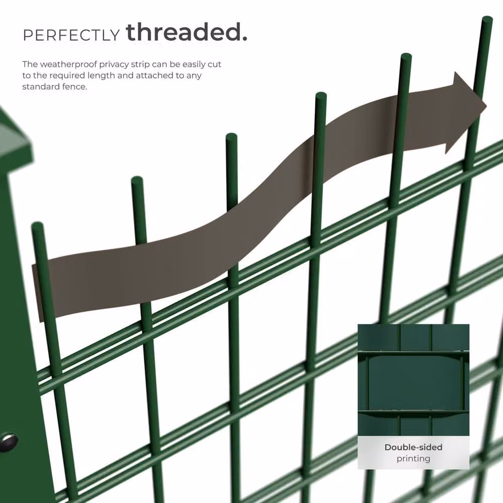tectake 1 Privacy Film Strip in Green PVC, Opaque – 3