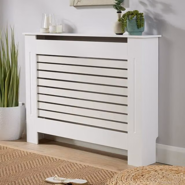 Home Source York Medium Radiator Cover in White MDF
