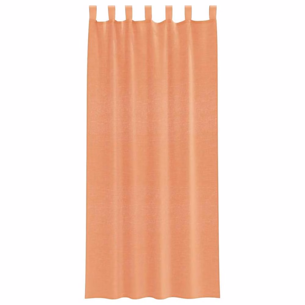 Berkfield Home Voile Curtains with Tabs, 2 Pack, Terracotta, W: 140 cm, H: 225 cm – 2