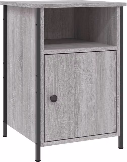 Berkfield Home Grey Sonoma Bedside Cabinet W/D/H: 40 x 42 x 60 cm