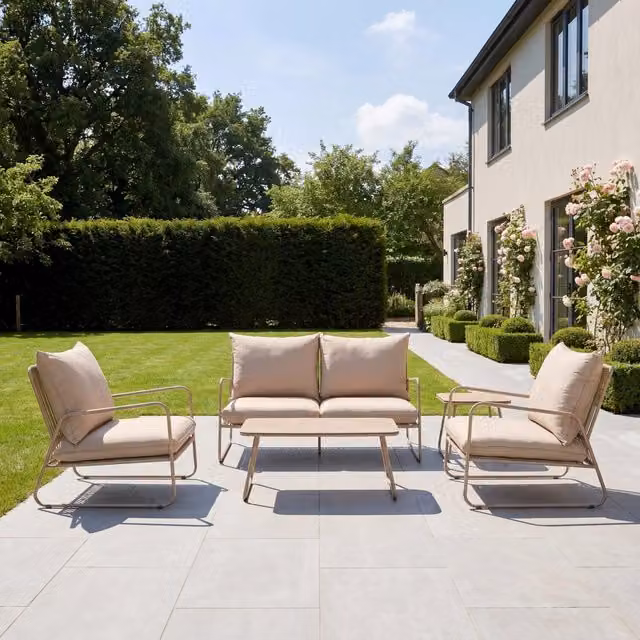 Artemis Home Sorella 4 Seat Patio Conversation Set in Beige