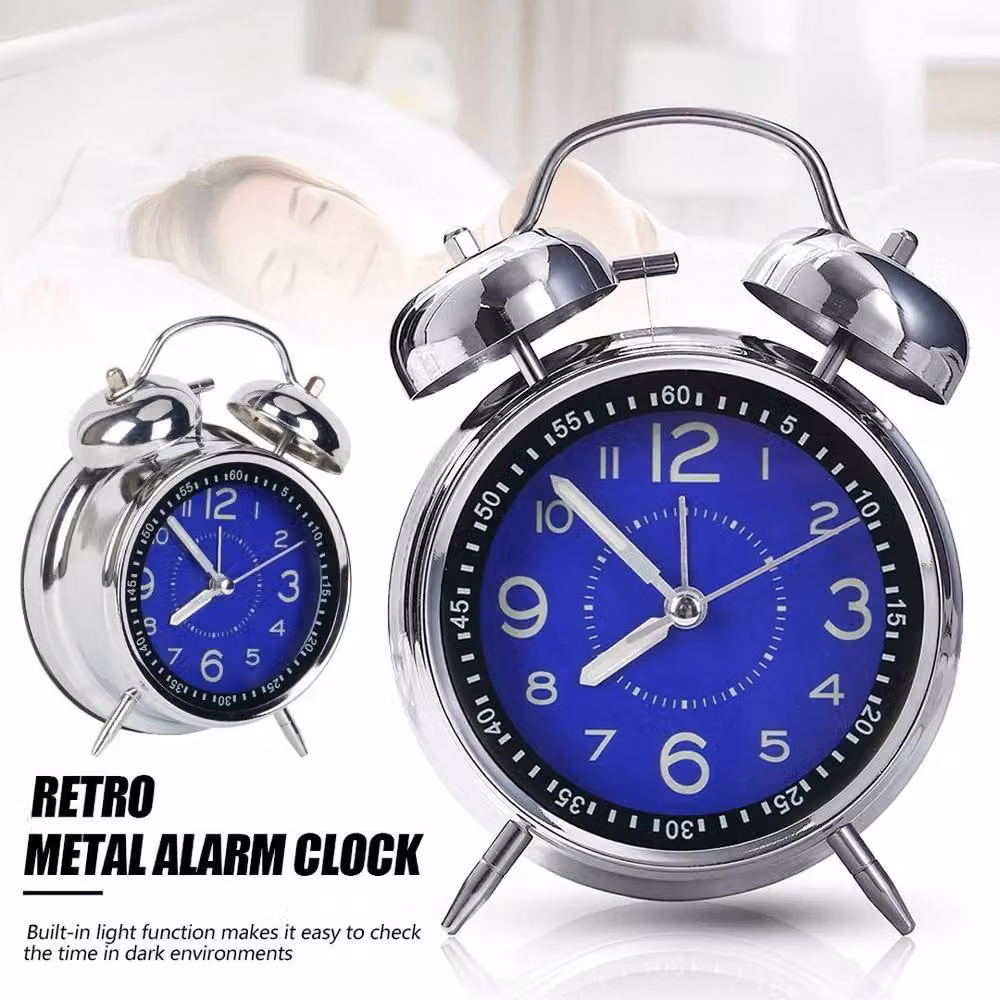 SPETLEK Extra Loud Twin Bell Alarm Clock in Blue – 5