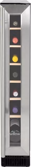 Willow 20L Under Counter Wine Cooler in Silver Stainless Steel