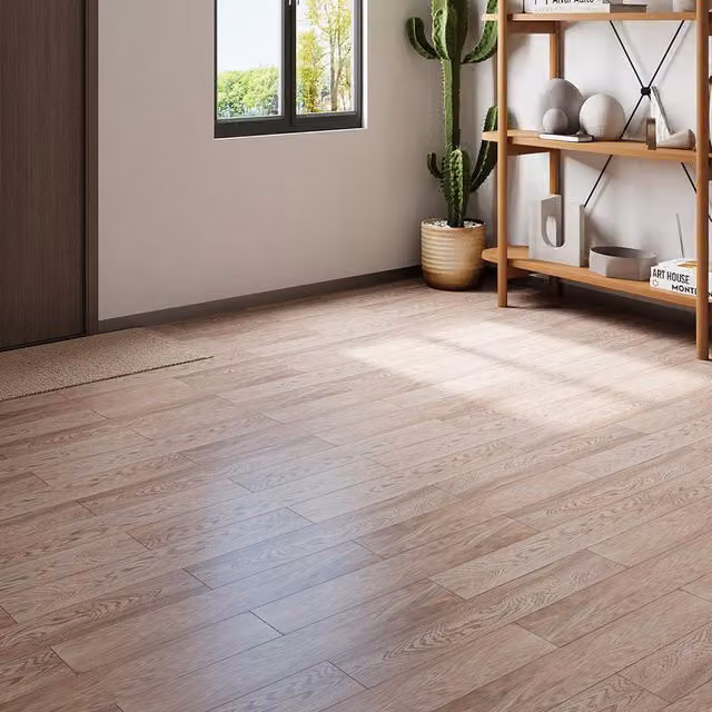 Livingandhome Set of 36 Rustic Wood Effect Self-adhesive PVC Flooring Planks in Beige and Brown