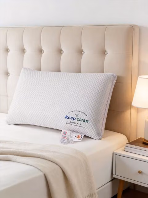 Living and Home Breathable Soft Anti-Collapse Rectangular Pillow in White