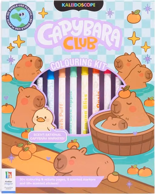 Kaleidoscope Capybara Club Colouring Kit for Children, Multicolour