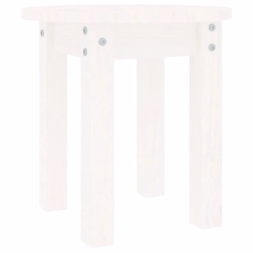Berkfield Home White Rustic Solid Pine Square Coffee Table, W/D/H: 35 x 35 x 35 cm – 2