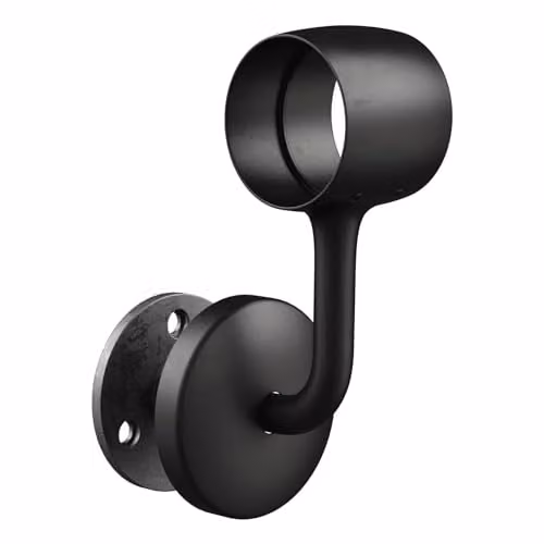 Rothley Matt Black Staircase Handrail Connecting Wall Bracket
