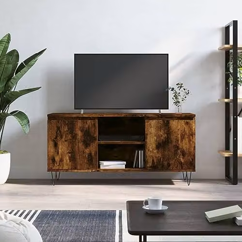 vidaXL Modern TV Cabinet in Brown, W/D/H: 104 x 35 x 50 cm – 2