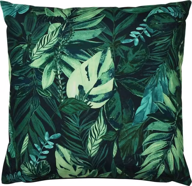 Tropical Jungle Outdoor Cushion Cover in Green, Pink and Blue