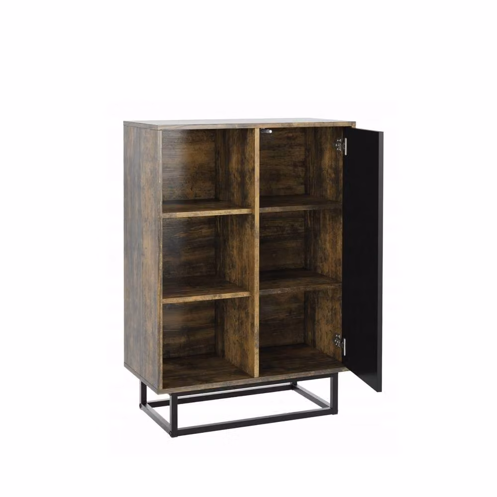 Mex Furniture LTD Elysian Loft Industrial Sideboard in Black and Multicolour, Width: 100 cm – 4