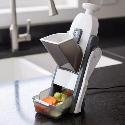 Alivio Multifunctional Spring Slicer in Grey with Stainless Steel Blades and 4 Cutting Modes – 2