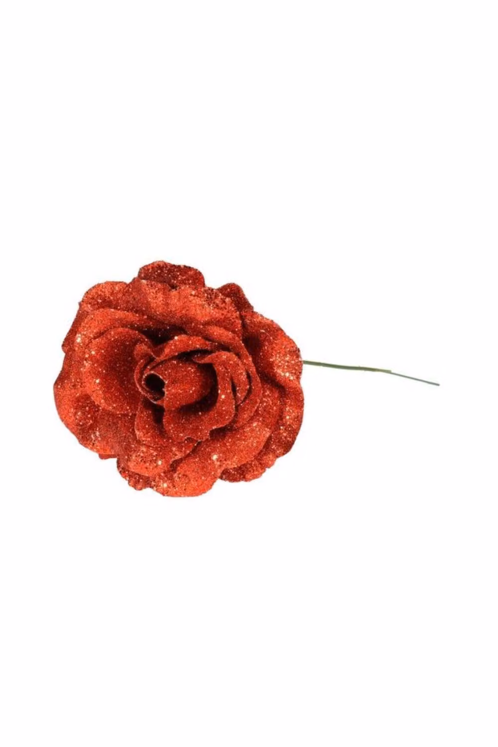 KDMD Red Glitter Rose Tabletop Decoration, 3 Pack, Diameter: 21 cm – 2