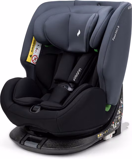 Osann Four360 S i-Size Rotating Car Seat with Isofix Base, Black