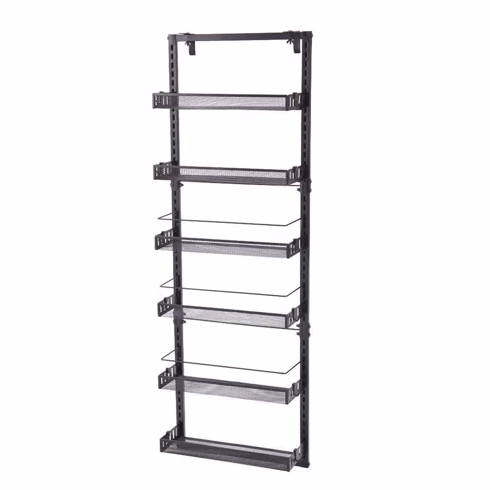 Garden Sanctuary Black Metal Over-the-Door Kitchen Pantry Organiser, W: 43.0 cm, H: 130.0 cm – 2