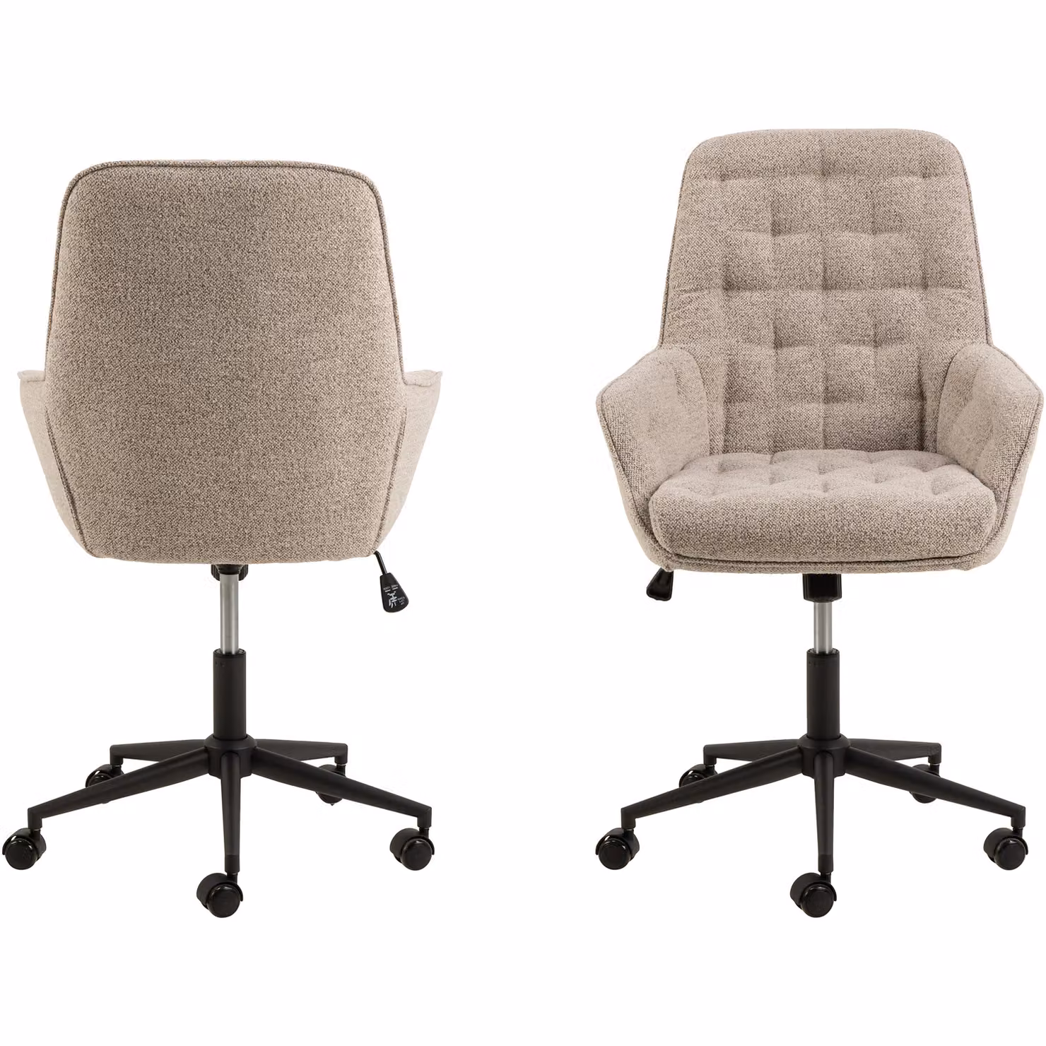 Furniture To Go Erik Gas Lift Task Chair in Monza Beige with Fabric Upholstery and Metal Frame – 2